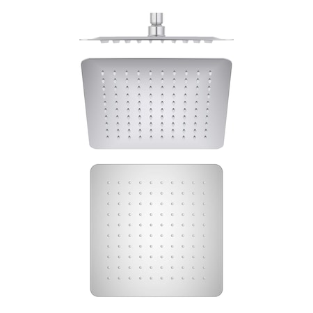 Kibi Cube 10 Metal Ultra Thin Profile Rain Shower Head 1.75 GPM - Chrome SH1003CH